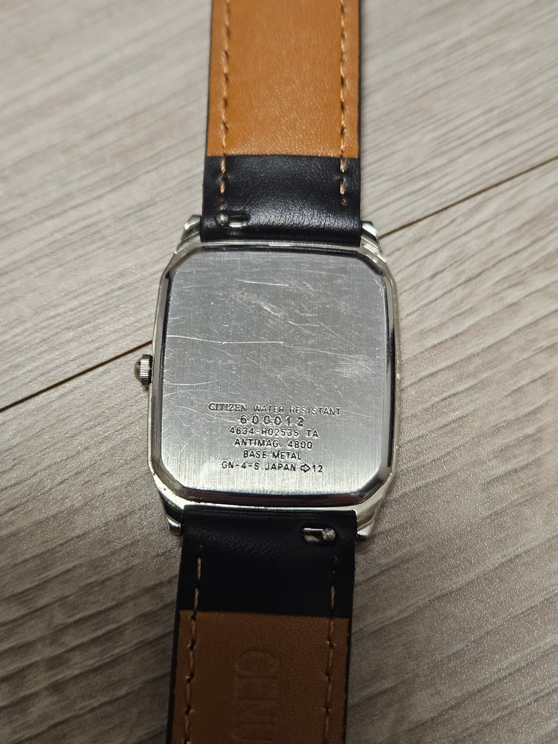 빈티지 시티즌 Forma 사각 은장 가죽 시계 상품이미지6