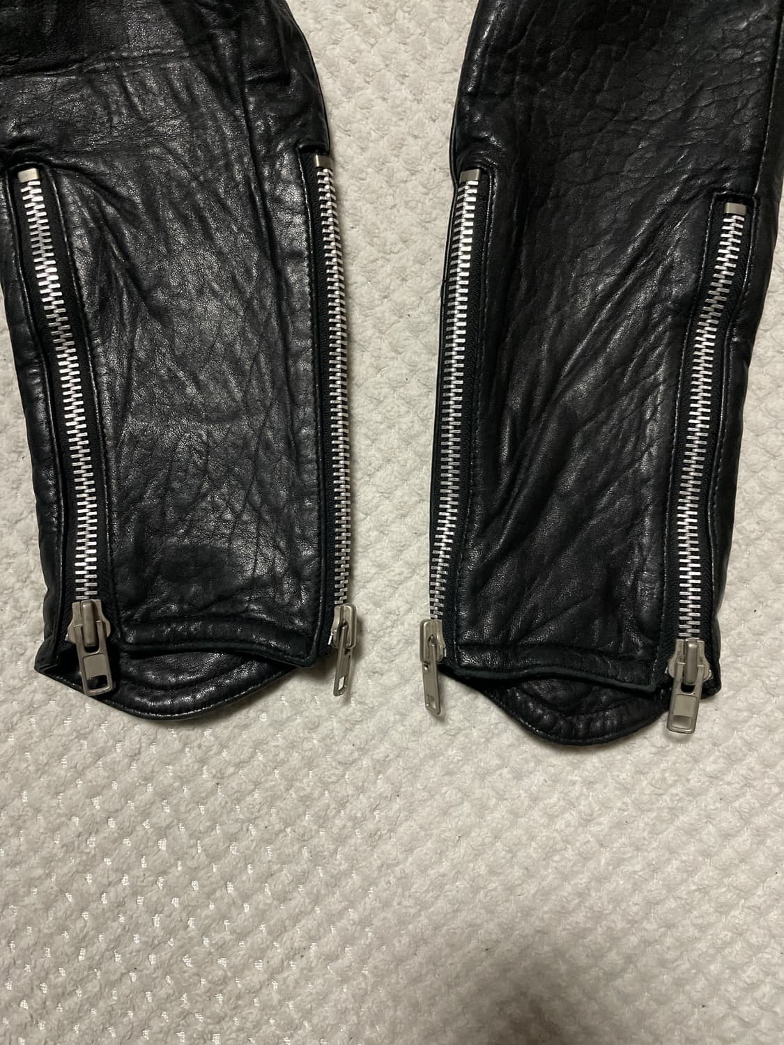 광희시장 웨스턴 무드 램스킨 양가죽 바이커 레더 자켓 상품이미지8