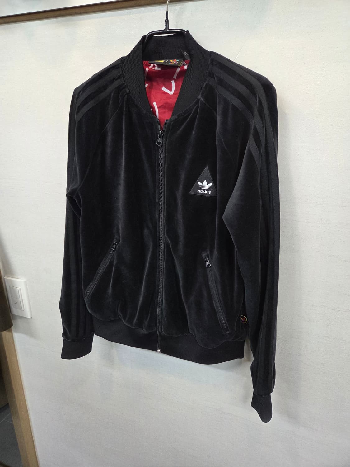 아디다스 퍼렐윌리암스 여성 한정판 벨벳 벨루어 트랙탑 져지 L 상품이미지5