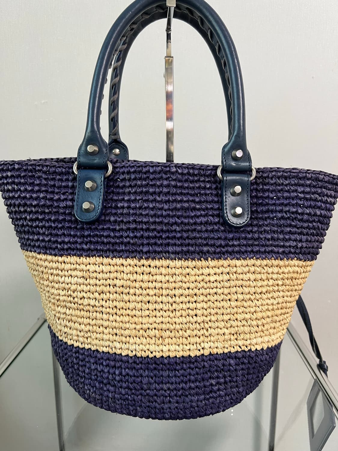 발렌시아가 라피아 파니에 모터백 상품이미지4