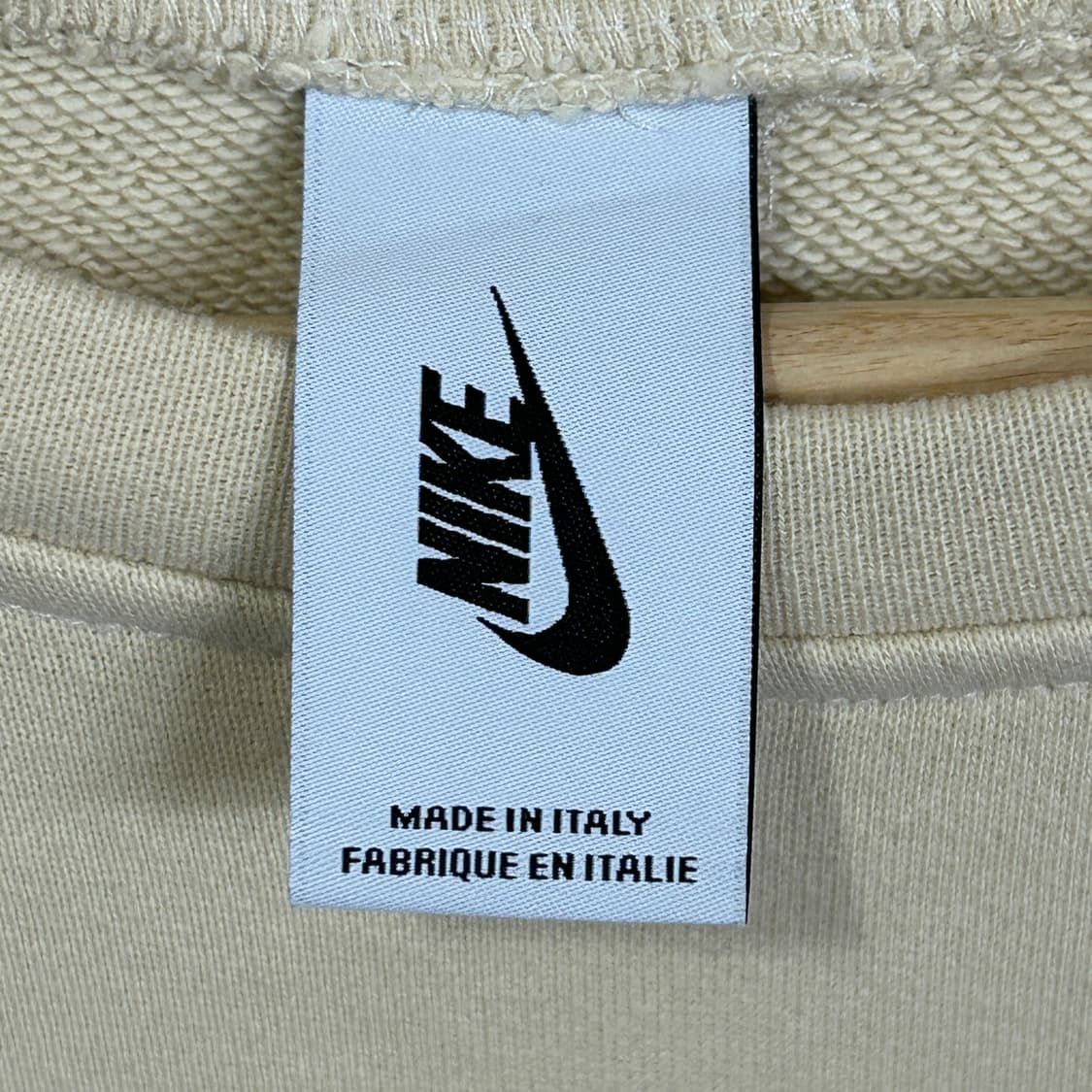 나이키 아이보리 그레이 니트 오버로크 맨투맨 XL 상품이미지9