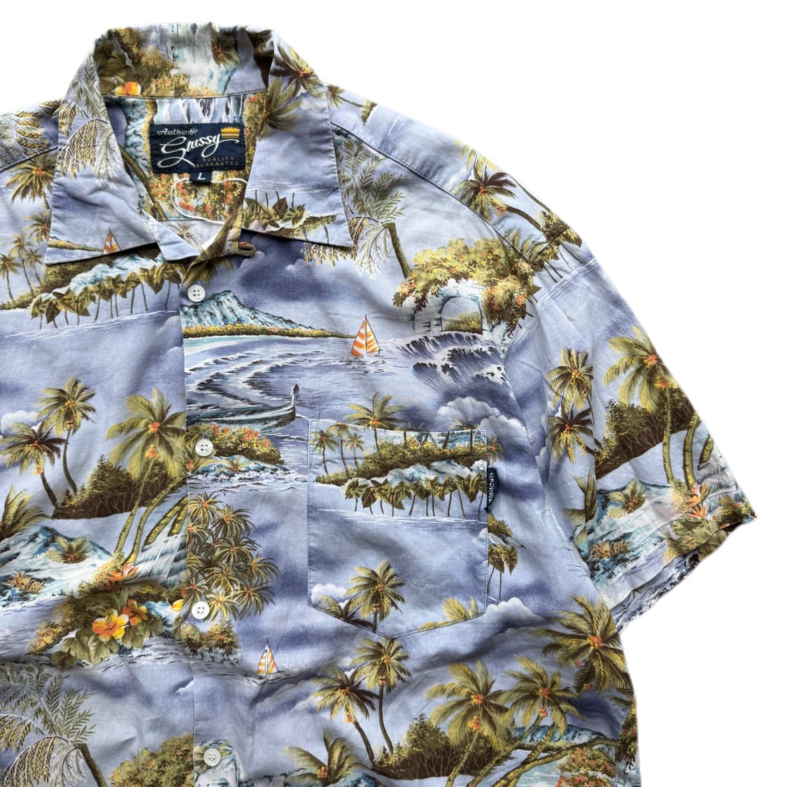90s 스투시 하와이인 셔츠 L(XL) 상품이미지3