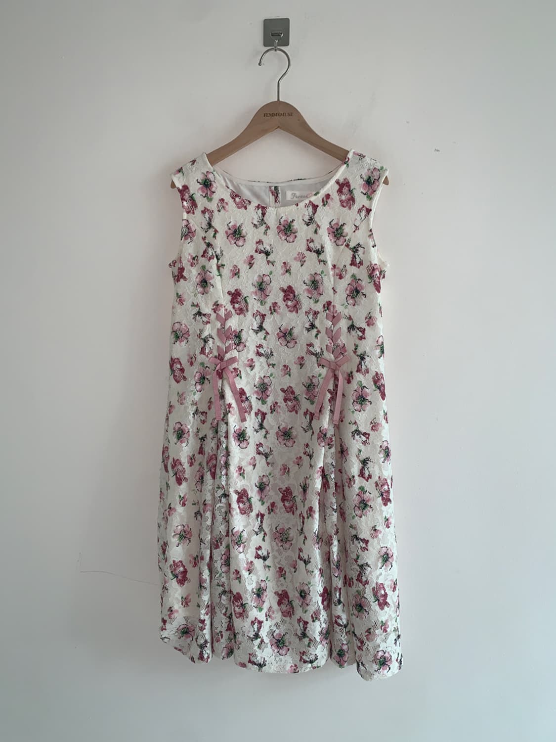 Twin ribbon flower dress 상품이미지1