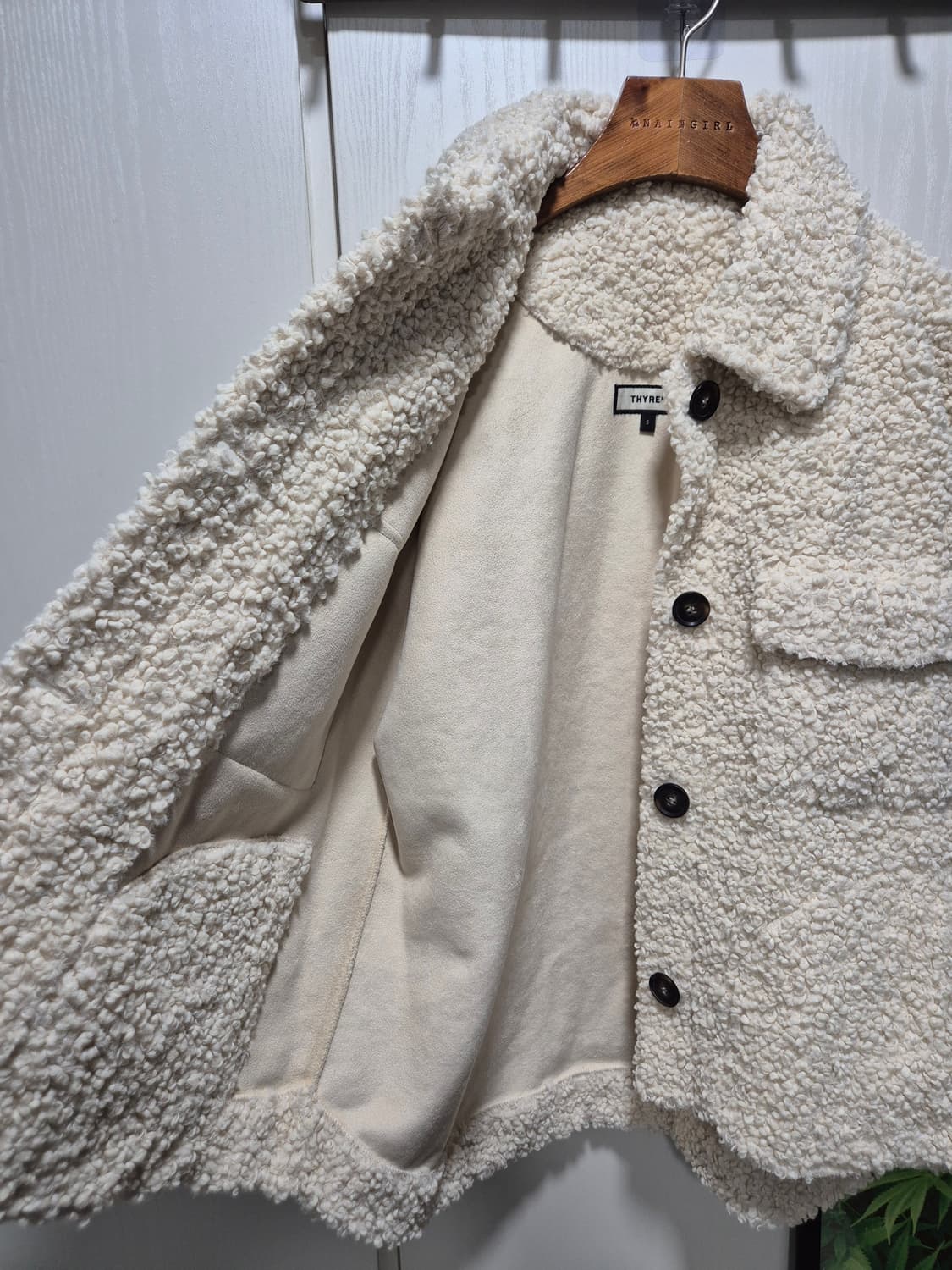 빈티지 아이보리 뽀글이 양털 자켓.새상품 상품이미지5