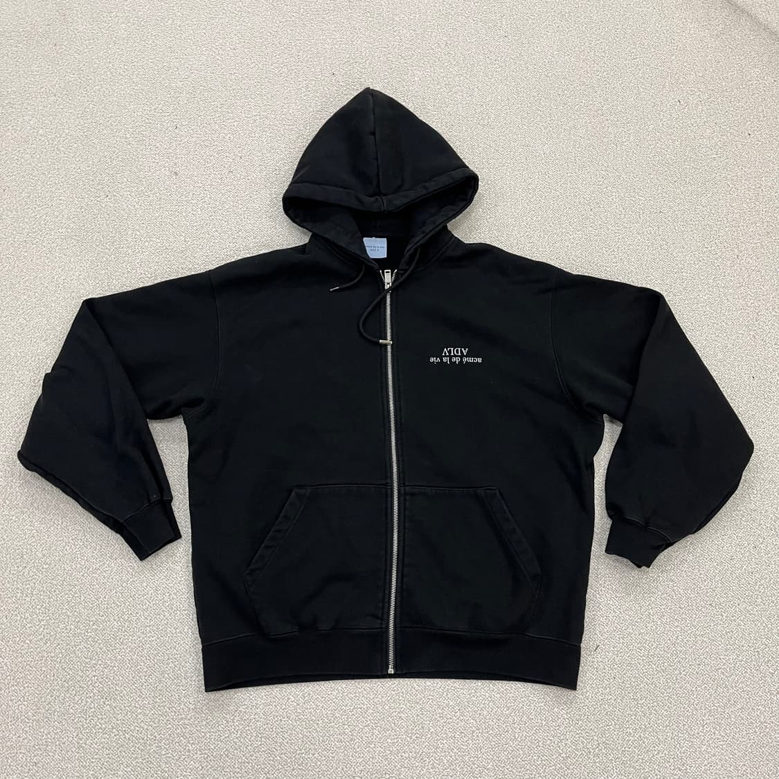[M] 아크메드라비 백로고 블랙 후드 집업 자켓 0105M1 상품이미지1