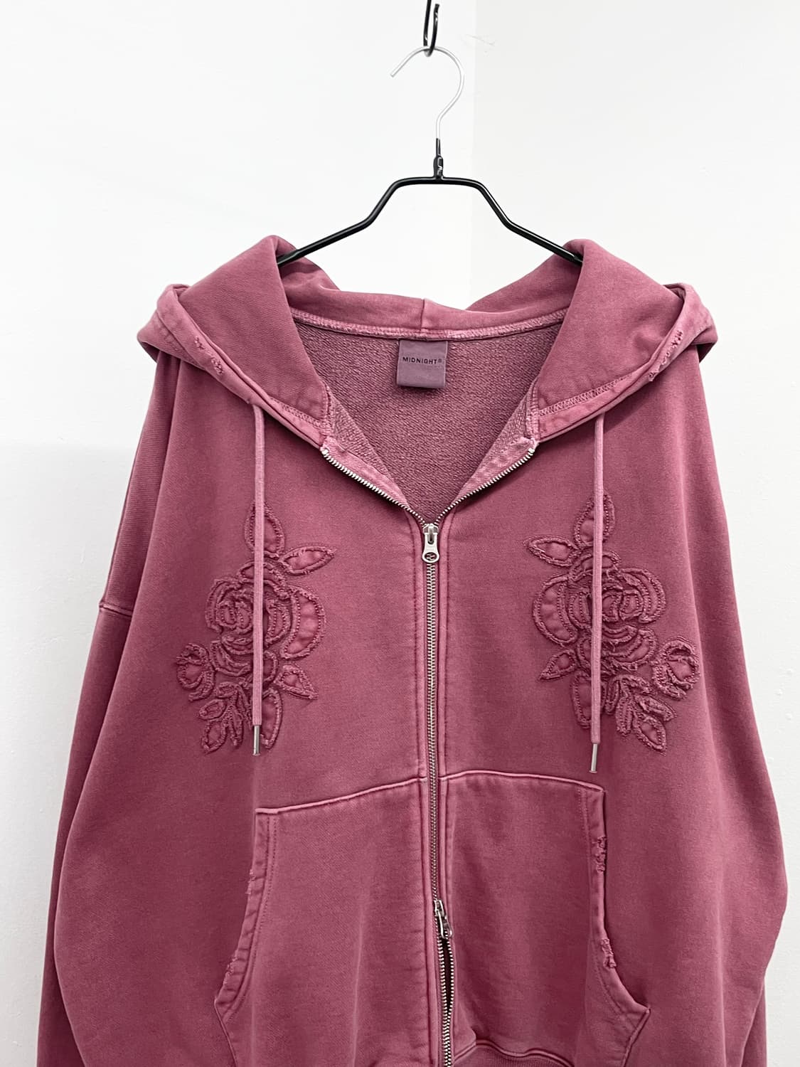 미드나잇무브 플라워 데미지 후드집업 상품이미지7