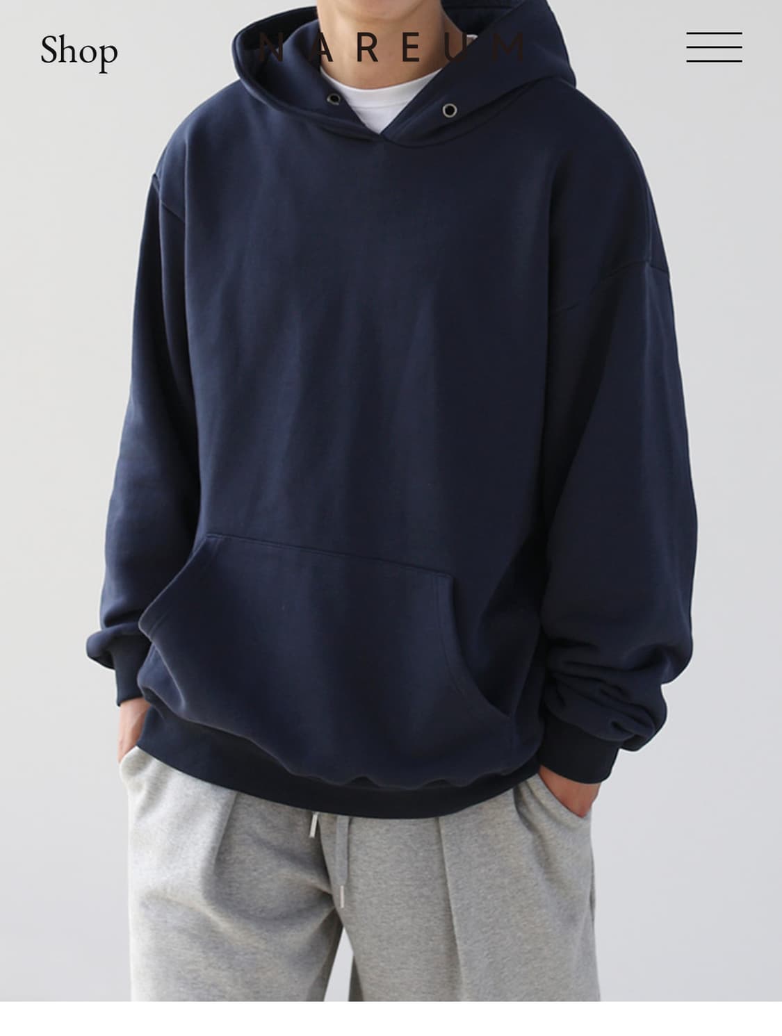 나름 헤비 스웻 후드티 상품이미지1