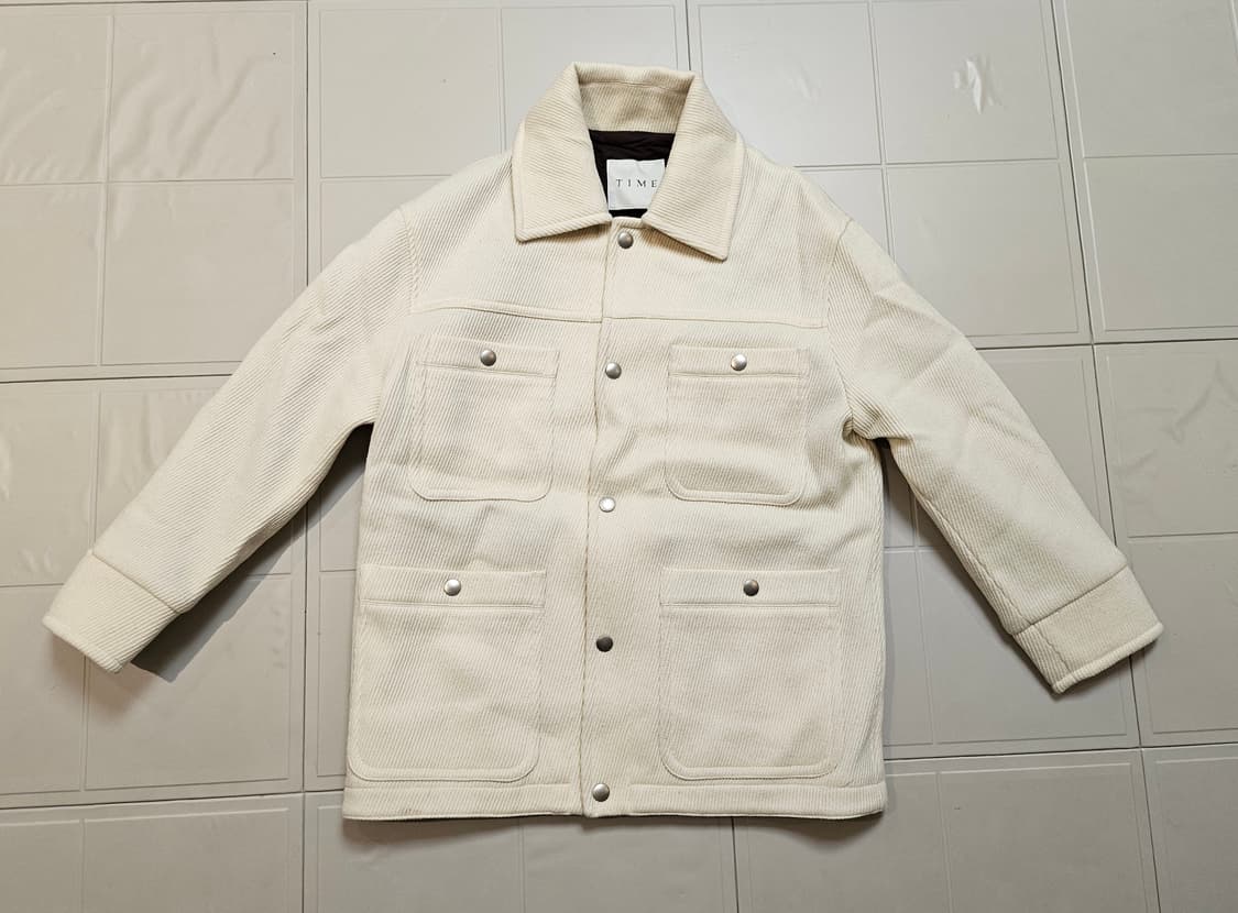 타임옴므 아이보리 코듀로이 누빔 자켓 105입니다 상품이미지1