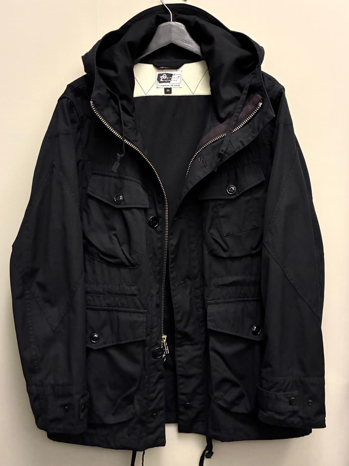 (M/100)엔지니어드 가먼츠 립스탑 6포켓 후디 필드자켓 블랙 해 상품이미지9