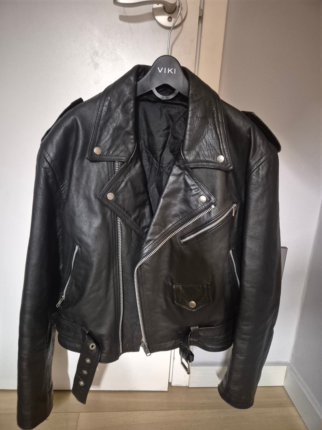 더블 라이더 자켓 소 가죽100 상품이미지2