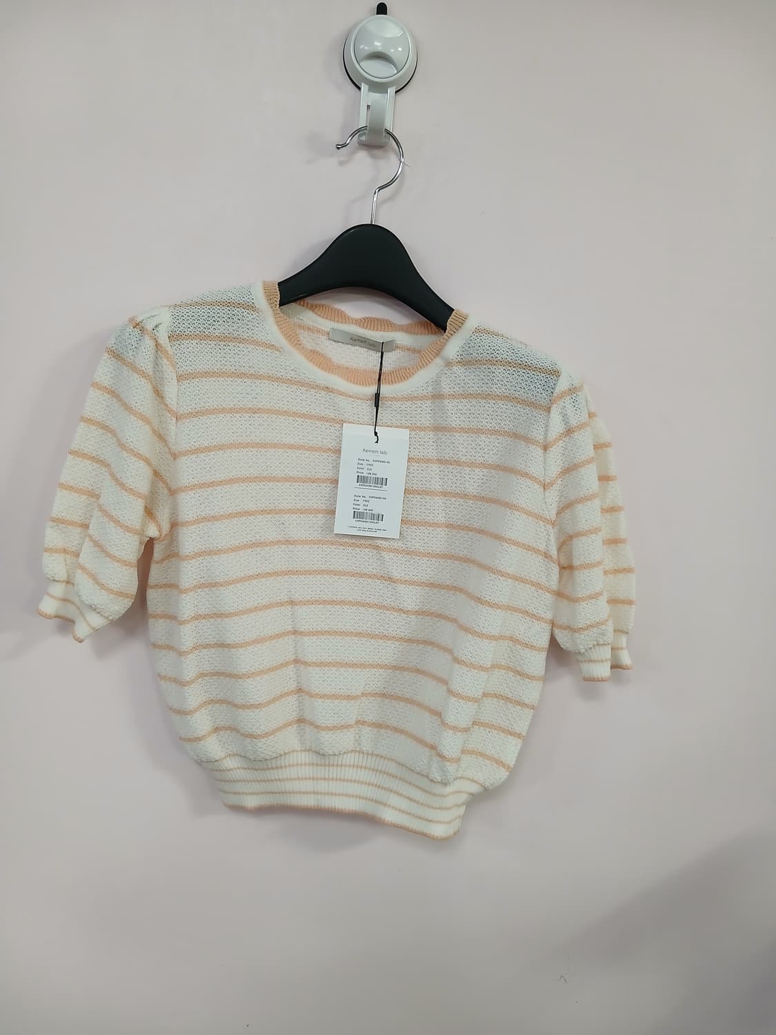 케네스레이디 스트라이프 반팔 니트 상품이미지1