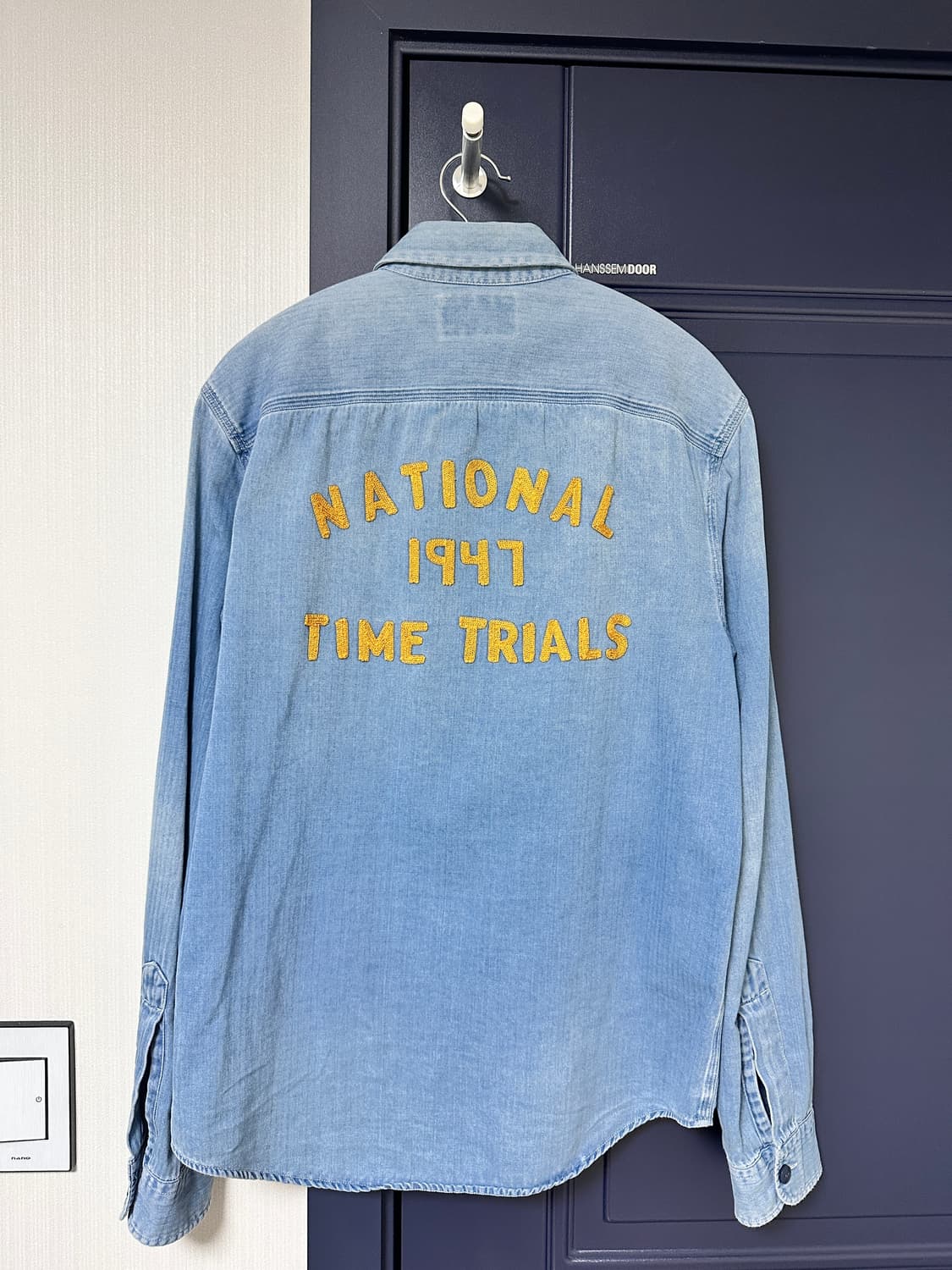 RRL 임브로이더 헤링본 워크셔츠 S 상품이미지3