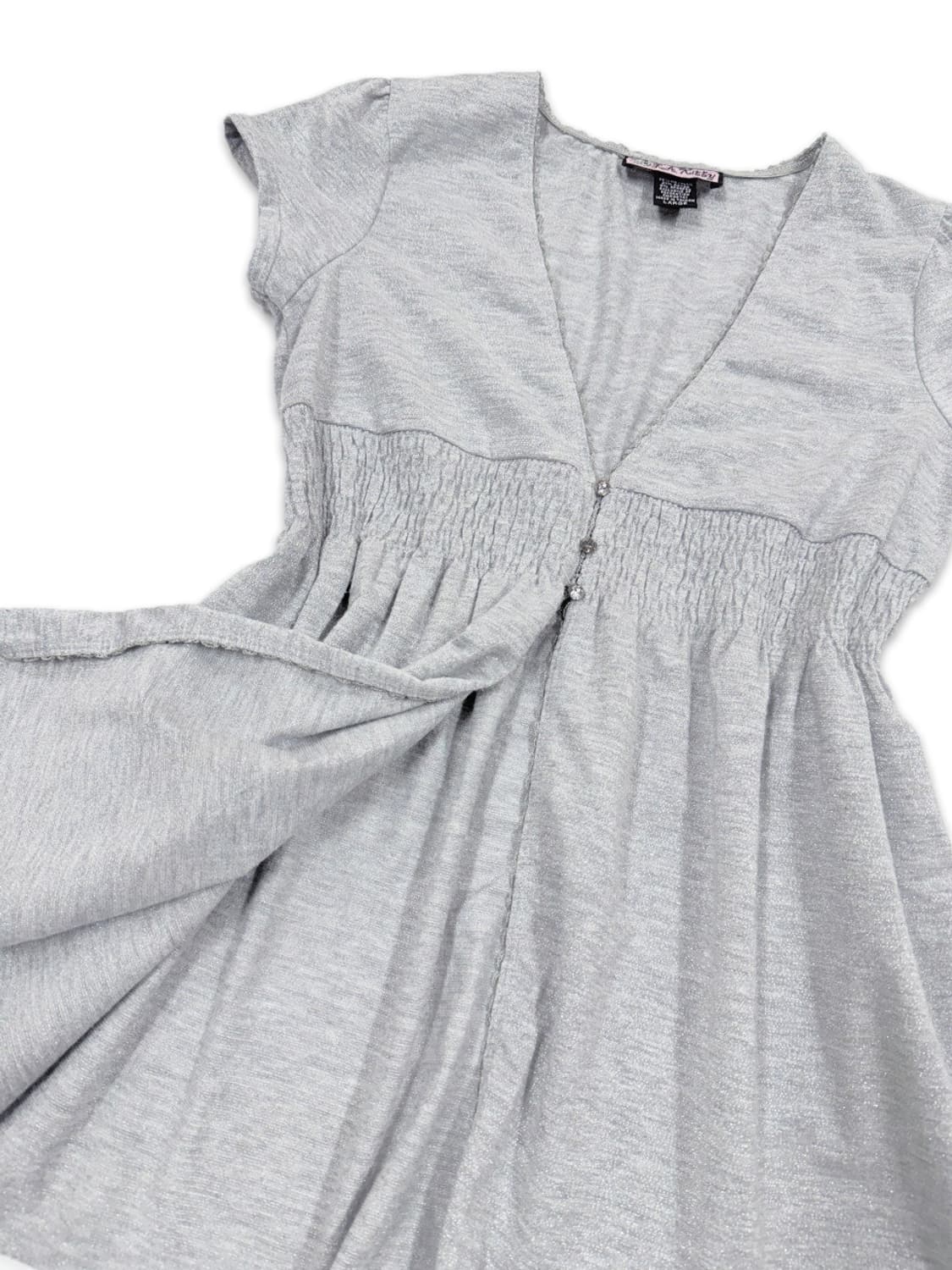 빈티지 그레이 레이어드 블라우스 상품이미지4