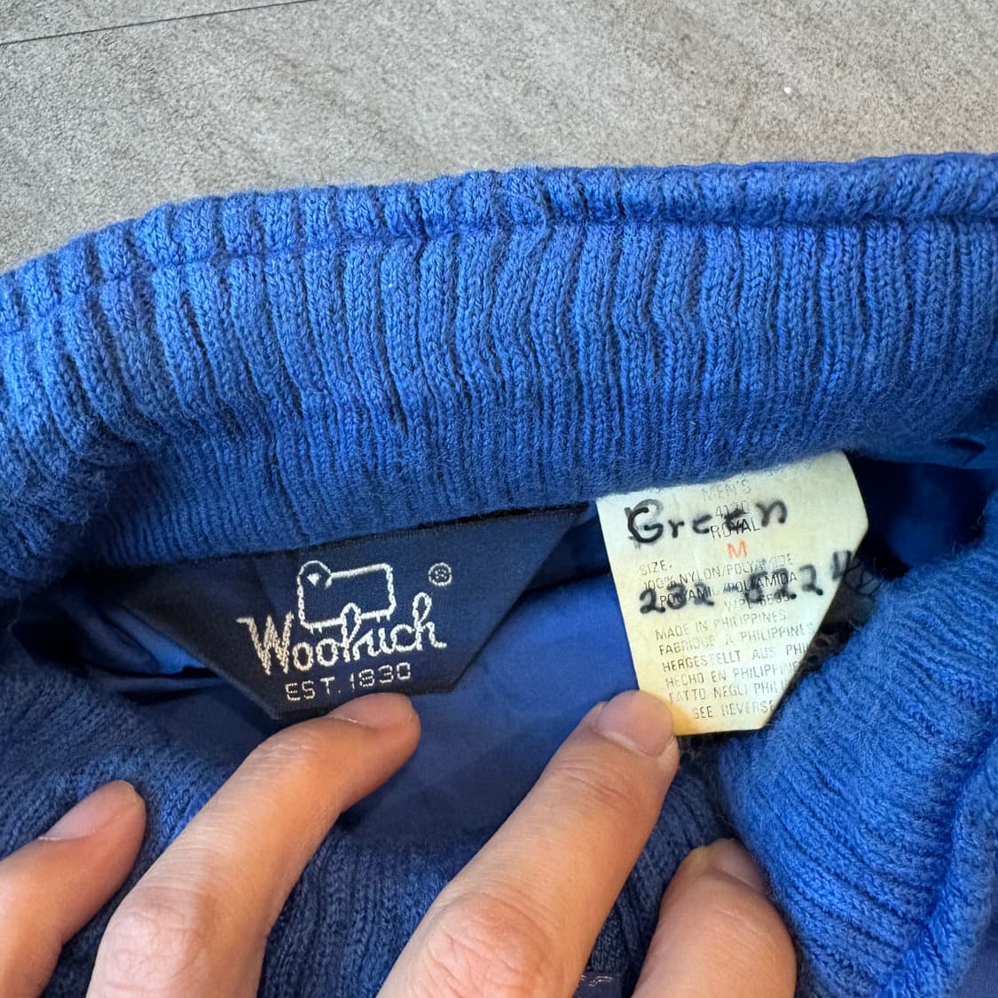 90년대 생산 울리치 블루 윈드브레이커 자켓 상품이미지4