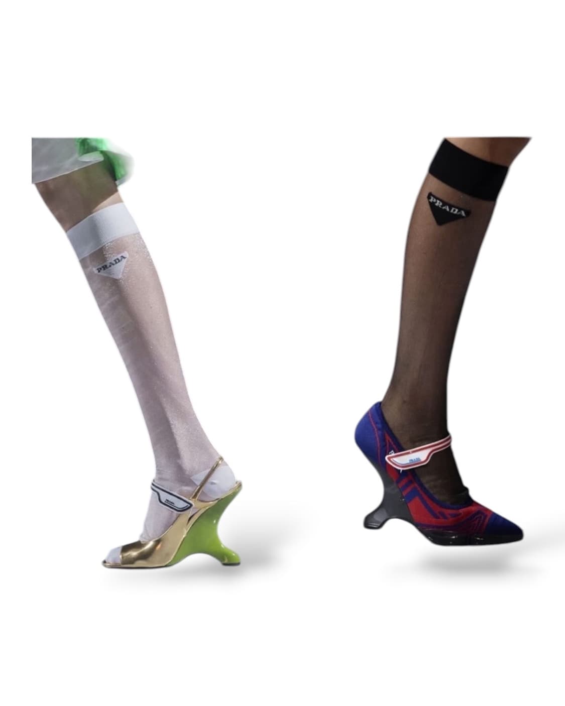 프라다 런웨이 로고 시어 니삭스 상품이미지3