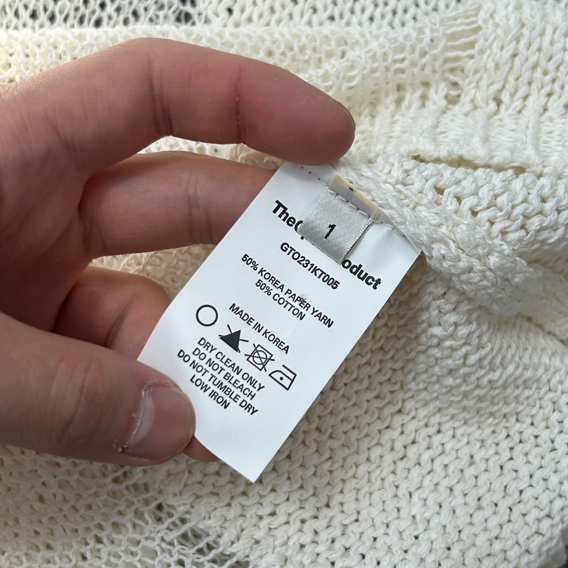 더오픈프로덕트 페이퍼 얀 체커 보드 니트 상품이미지10