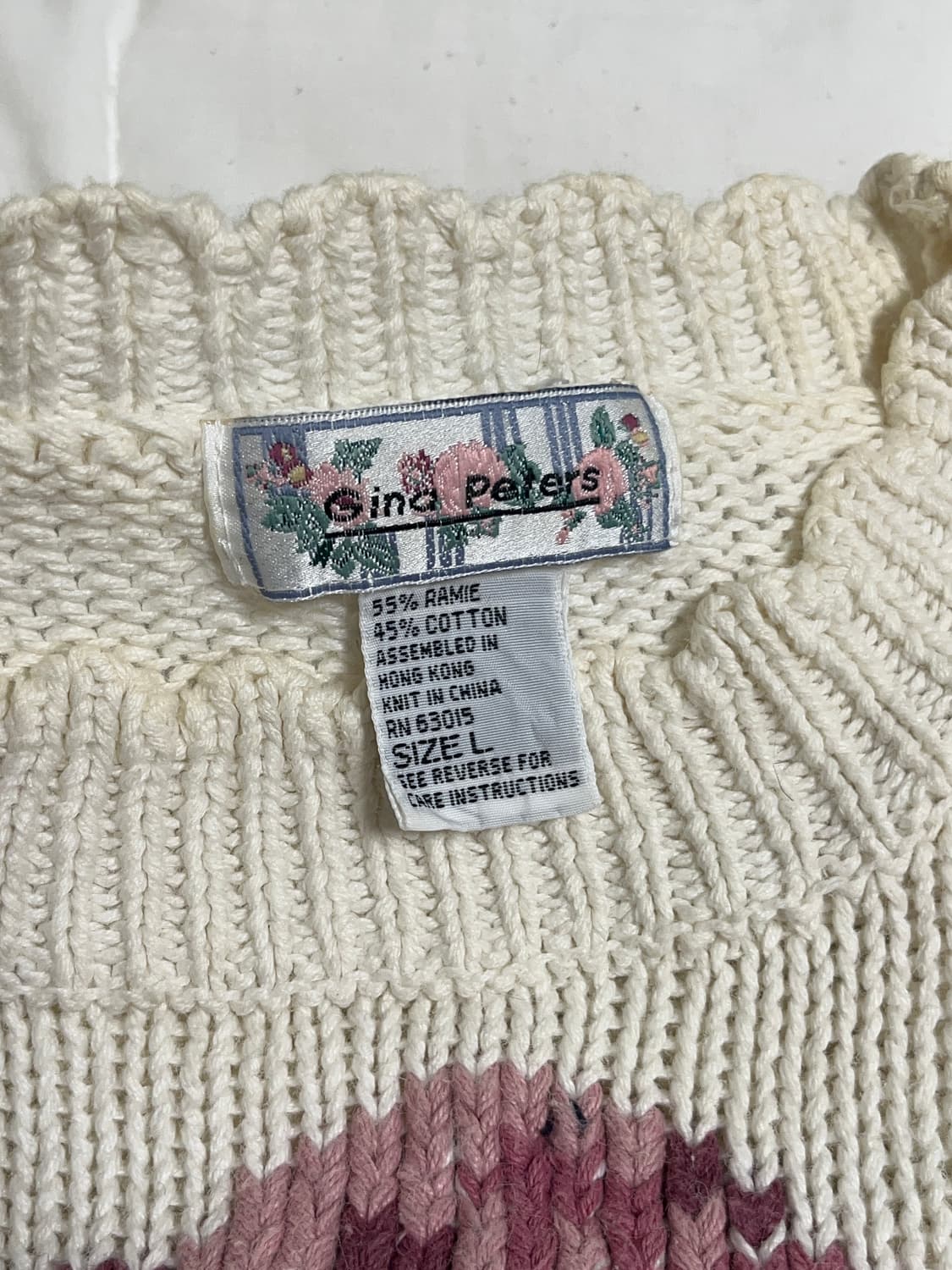 Gina Peters🌷플라워 빈티지 니트 vintage knit 상품이미지2