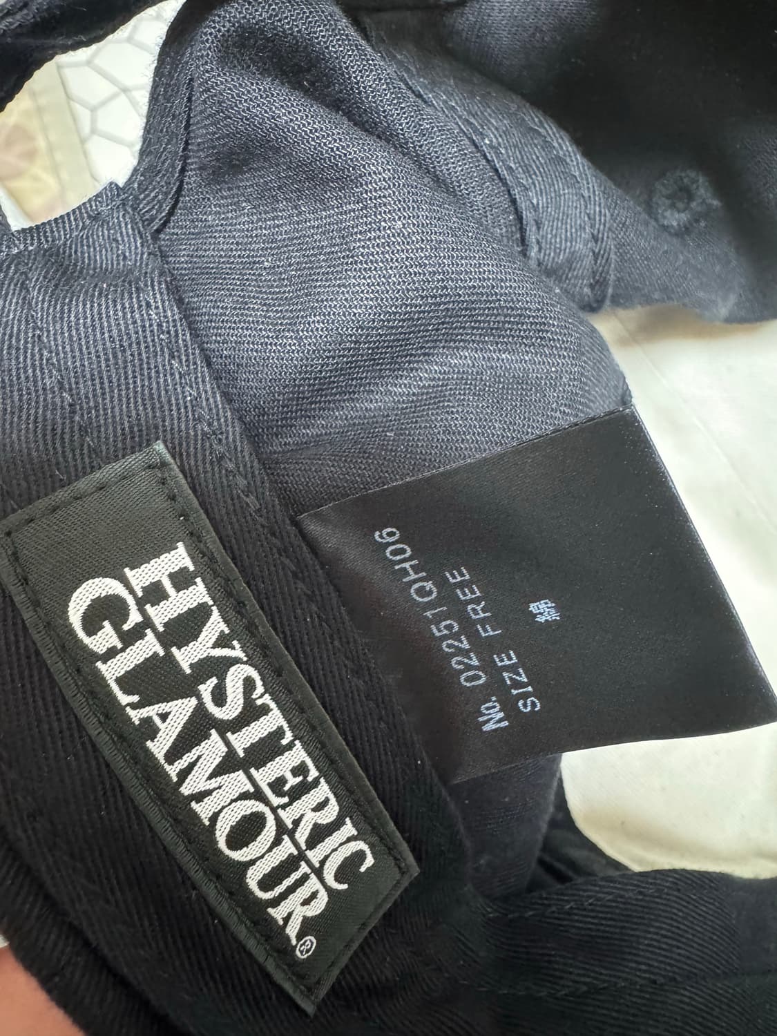 히스테릭 글래머 HG 레인보우 자수 캡 블랙 상품이미지2