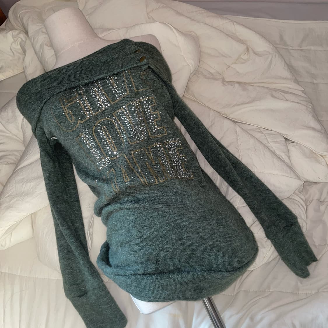 빈티지 니트 오프숄더 니트 shop502 모리걸 사와코 하구미 모리 니트 상품이미지1