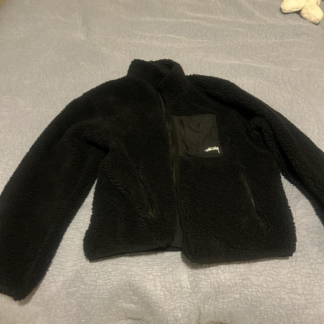 스투시 쉐르파 플리스 자켓 블랙 상품이미지1