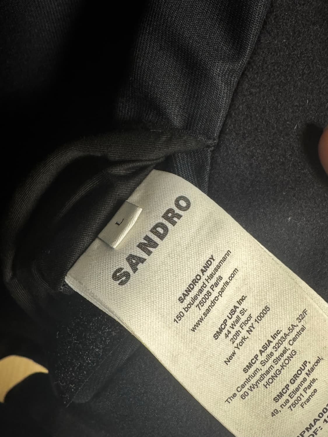 (구매가 60만원)Sandro 산드로 네이비 코트 L (캐시미어,울) 상품이미지4