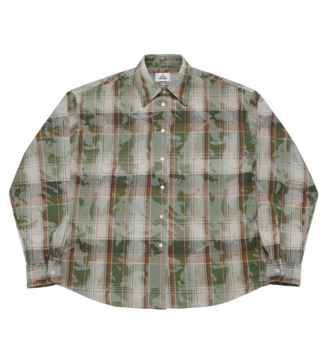 [L]MJD 오버사이즈드 체크셔츠 빈티지 그린 상품이미지1