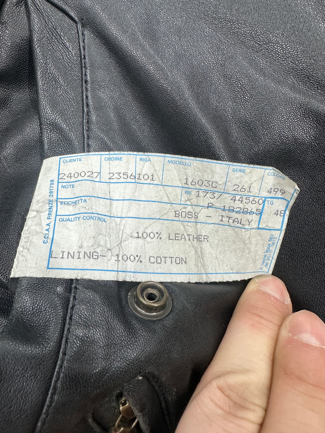 90s HUGO BOSS 레더 봄버 자켓 48 상품이미지7