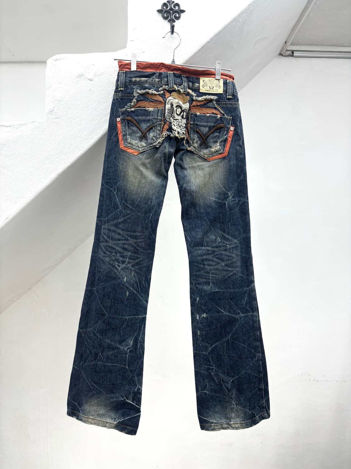 Red Pepper skull embroid denim pants   상품이미지5