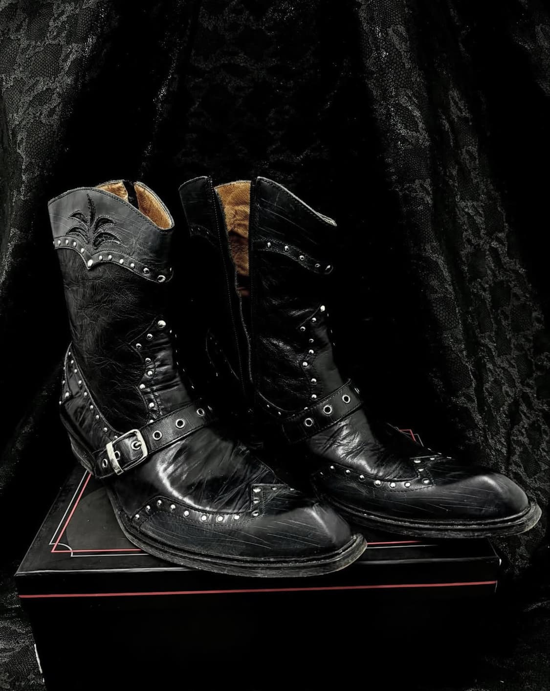 "Red Cover" 00's V-Kei Mood Buckle Boots 상품이미지2