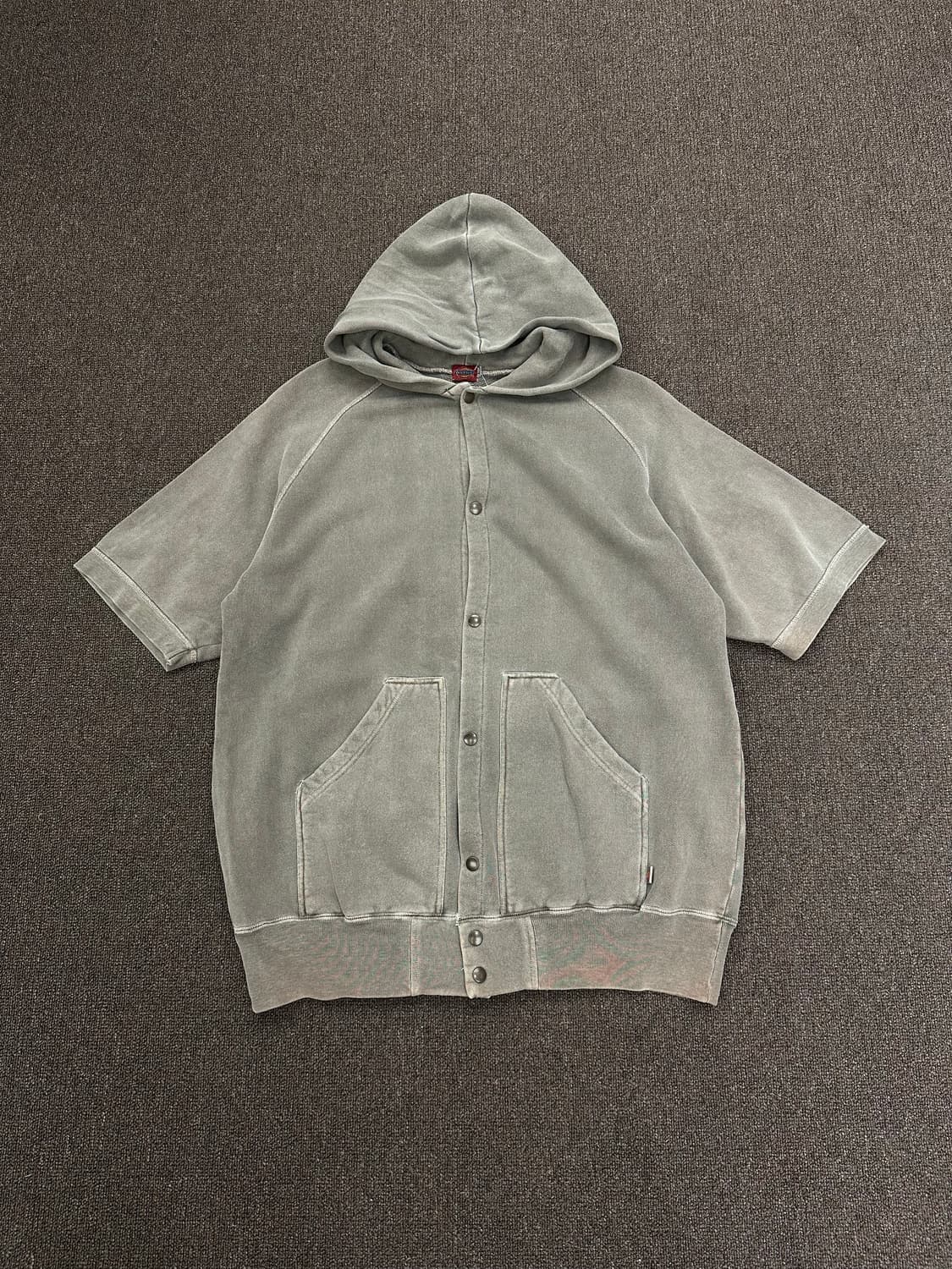 XL)Dickies 빈티지 그레이 반팔 후드 자켓 상품이미지1