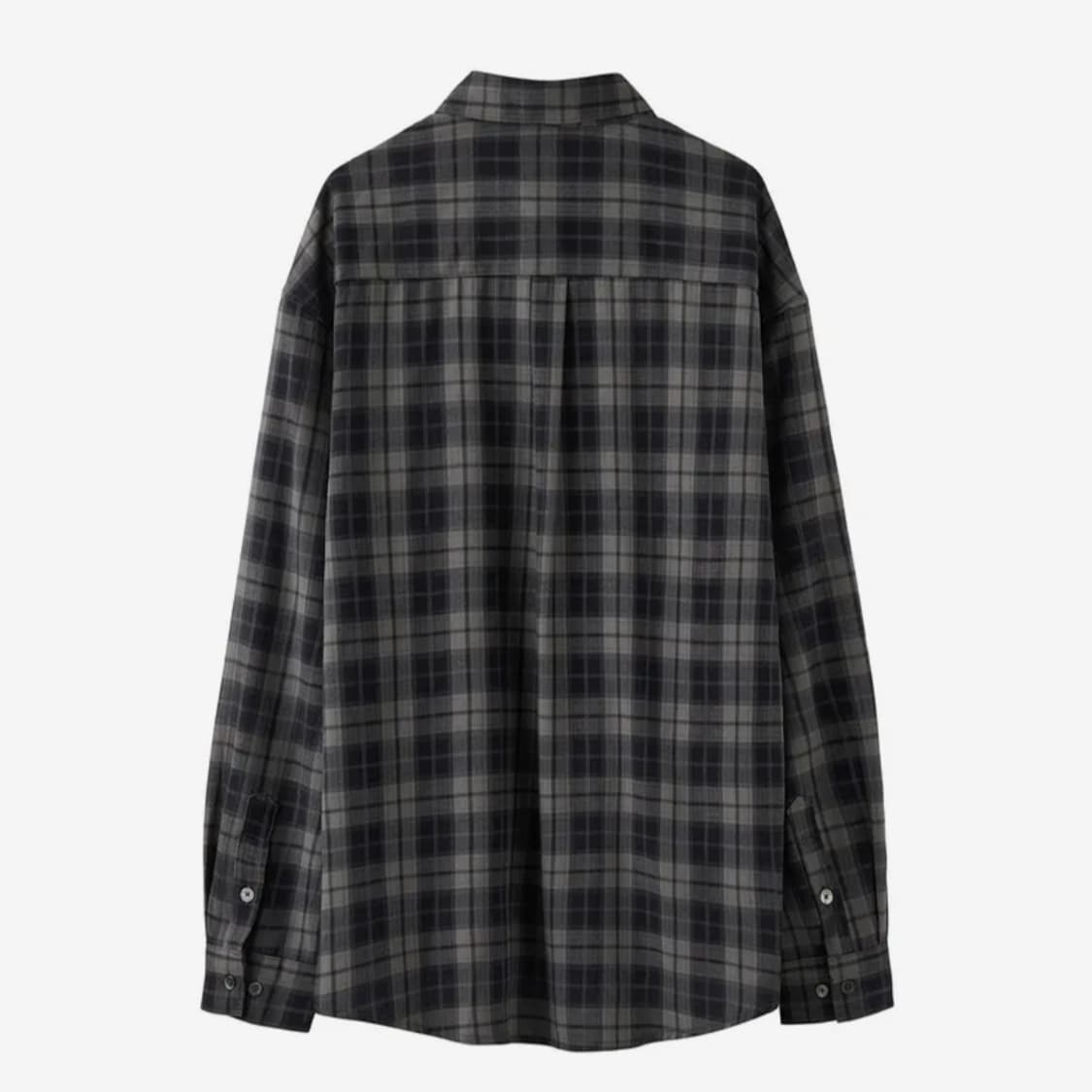 (3)아르반 올드 필름 체크 셔츠 세이지 카키 상품이미지2