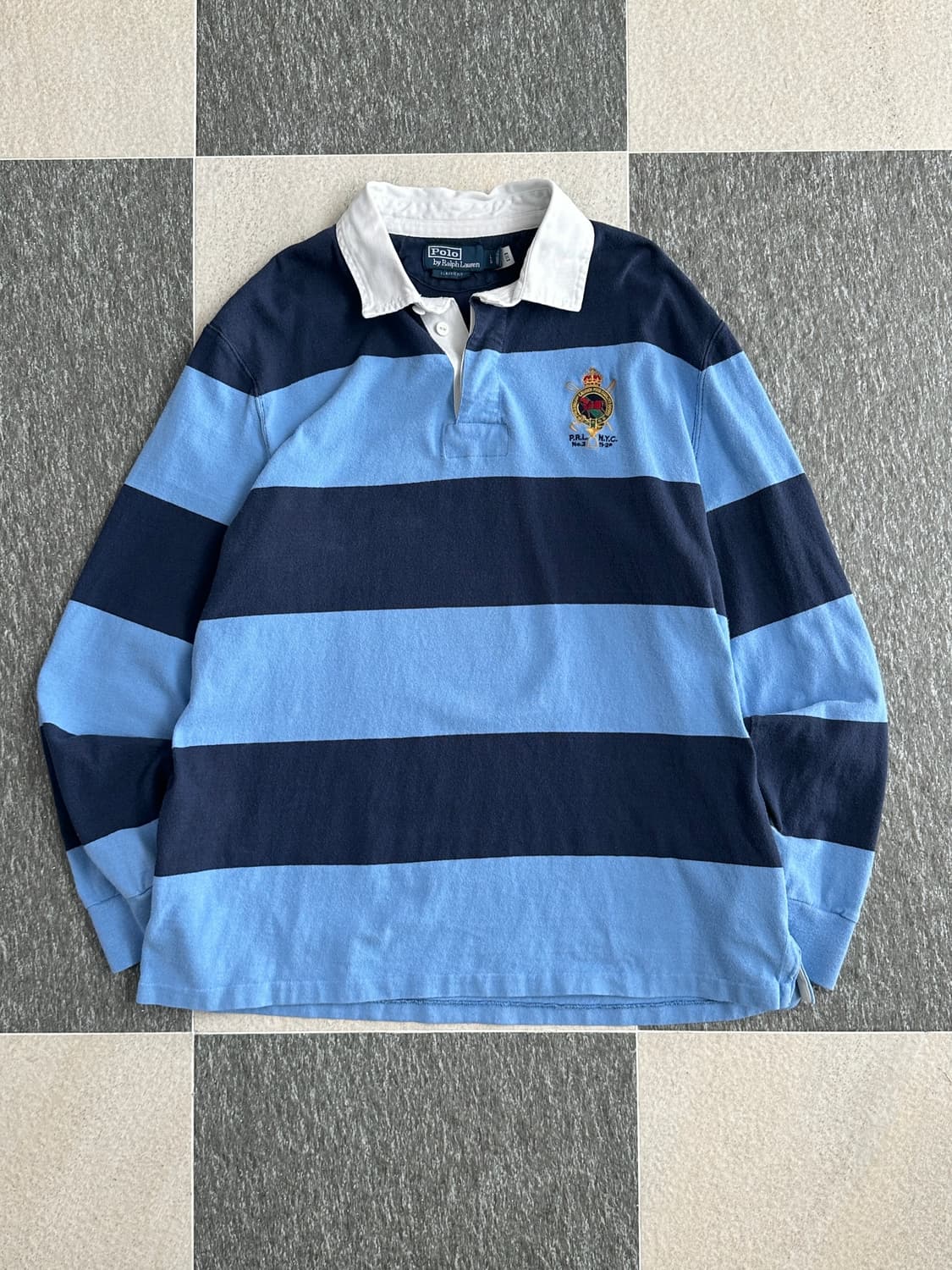 폴로 랄프로렌 크레스트 스트라이프 럭비티  상품이미지1