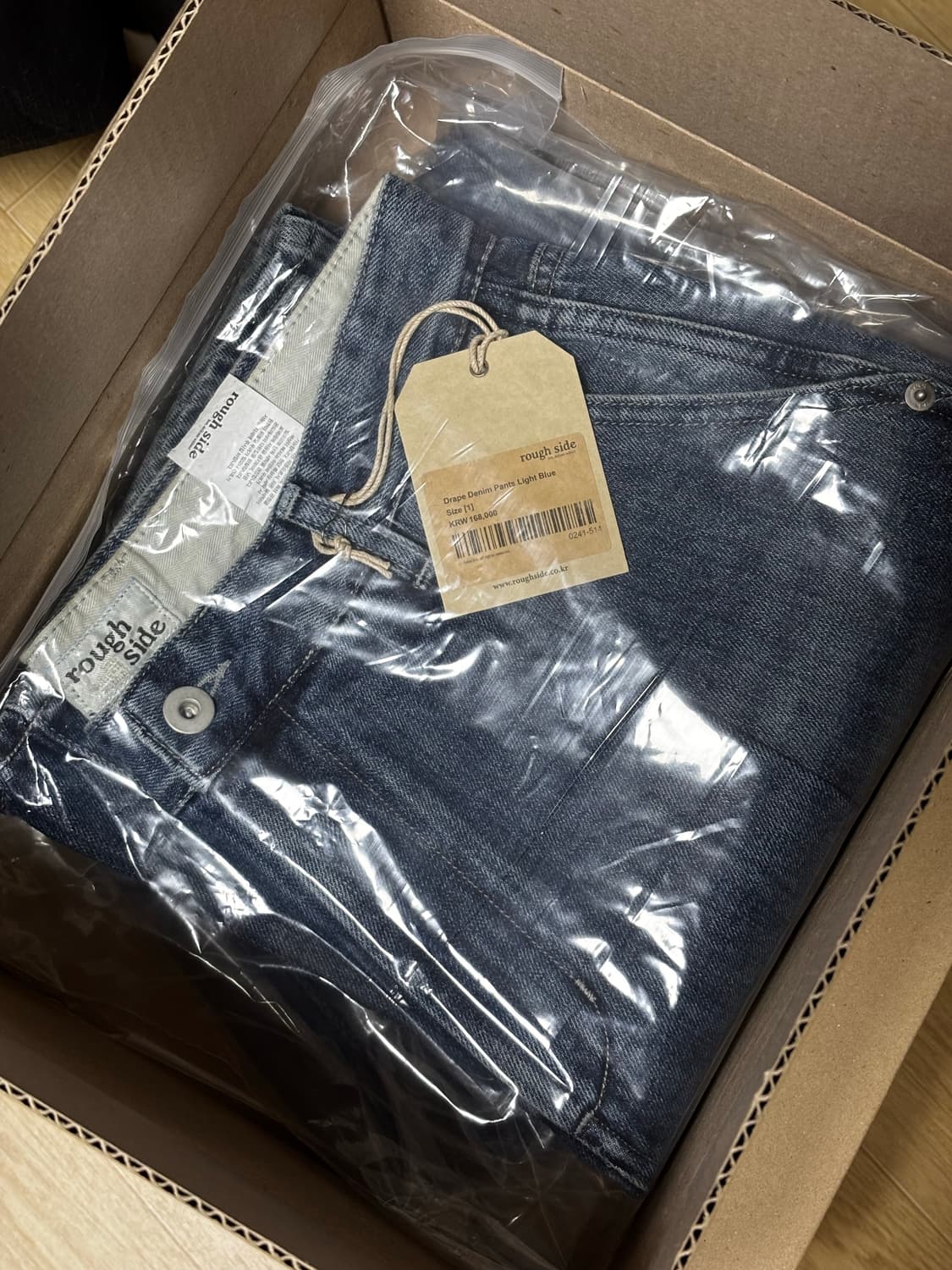 러프사이드 24SS Drape Denim Light Blue 상품이미지2