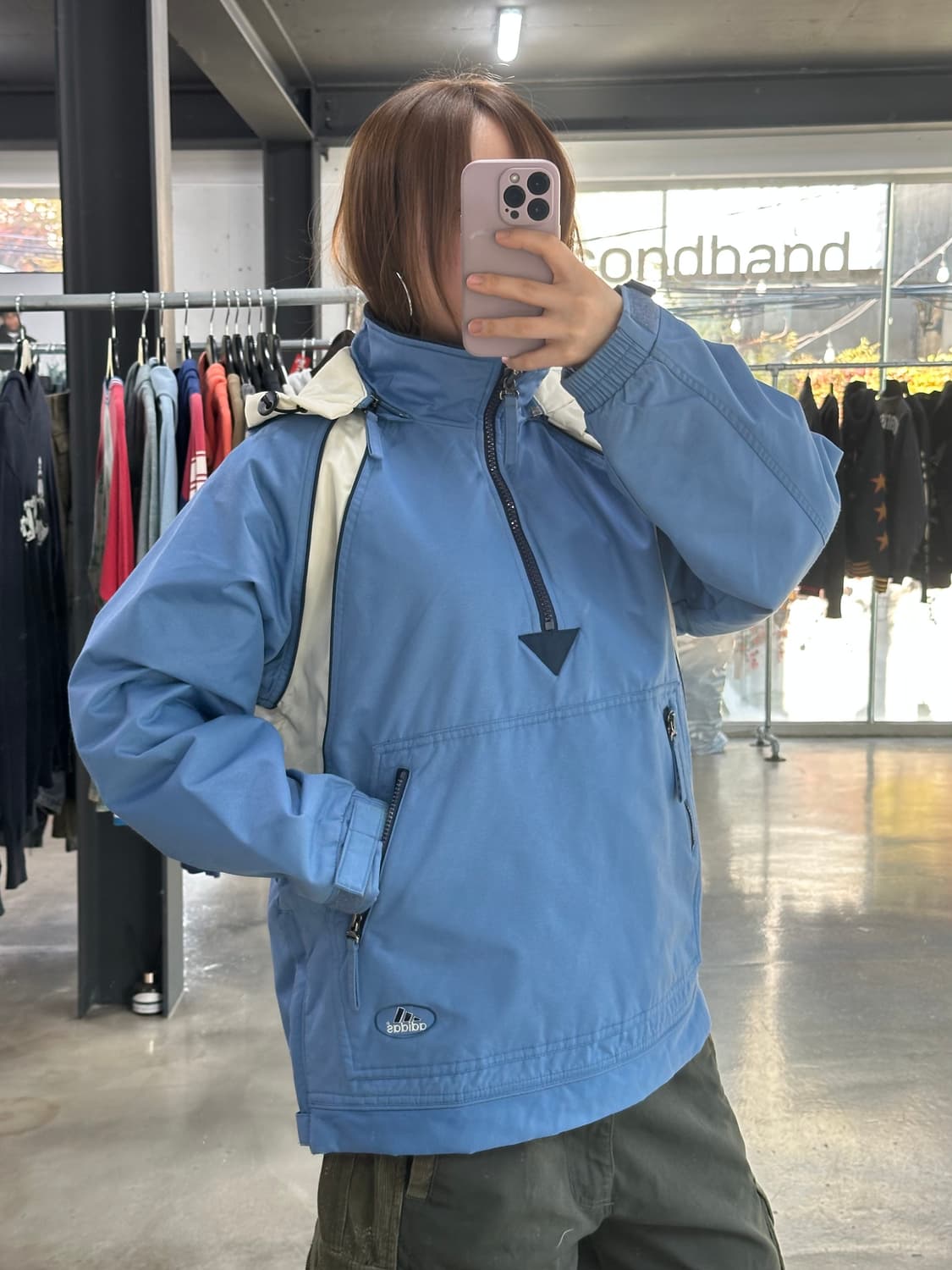 아디다스 90s올드스쿨 아노락스키점퍼 소라 상품이미지3