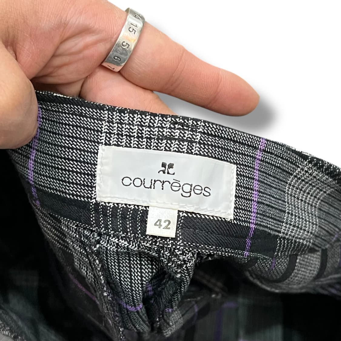  꾸레쥬 체크 포켓 슬랙스 y14278 상품이미지8