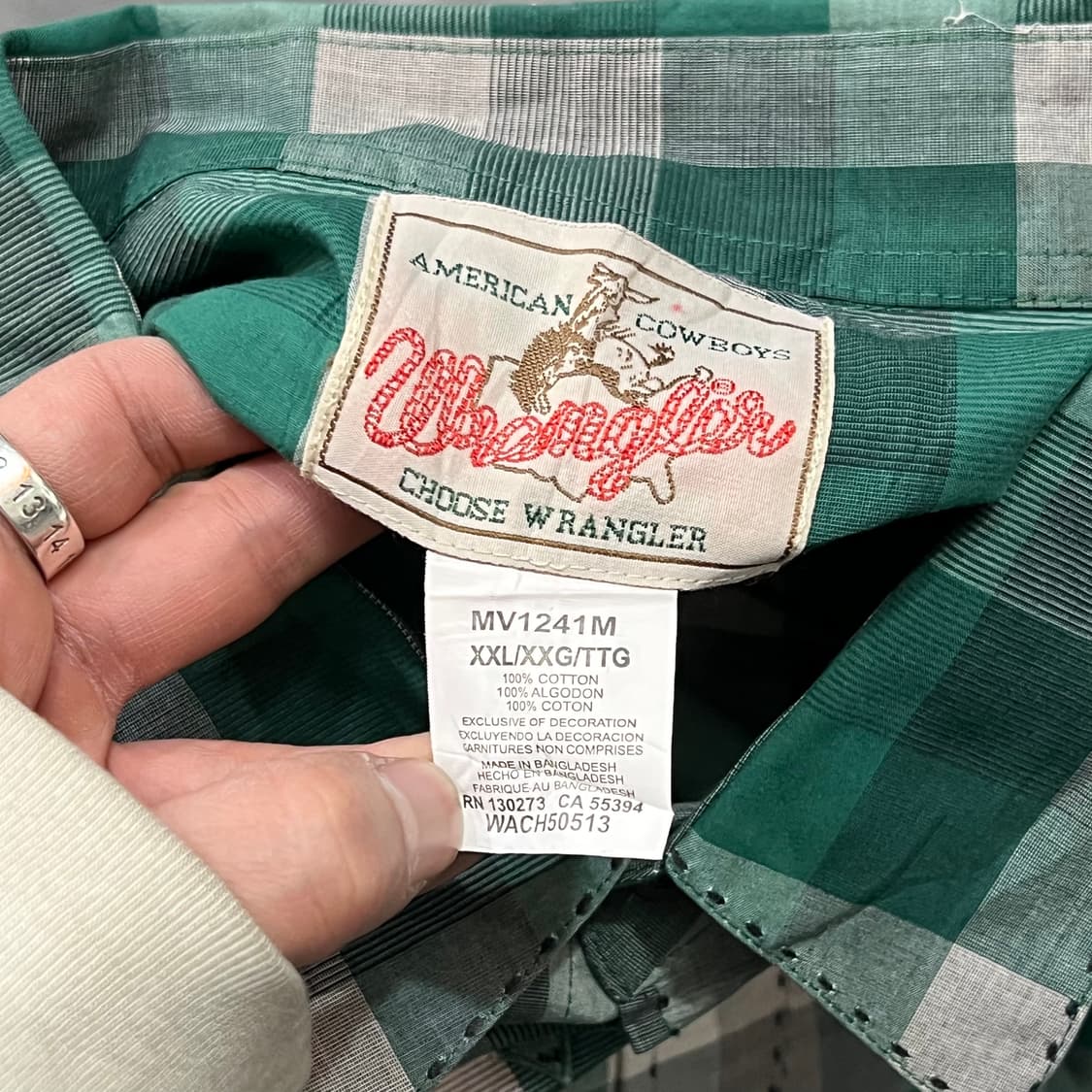  랭글러 체크 웨스턴 셔츠 y15459 상품이미지5