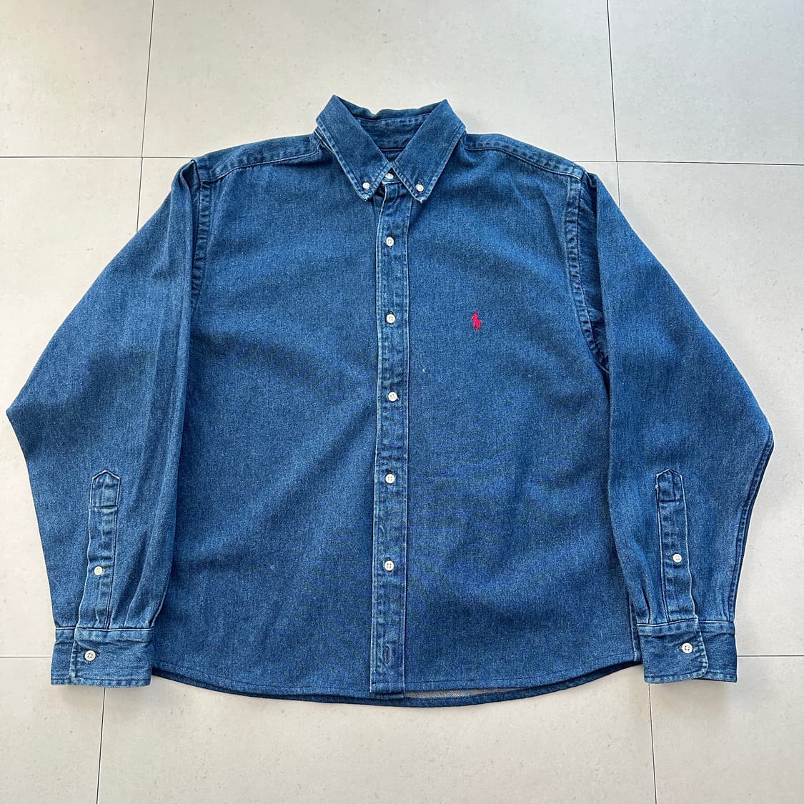 90s 폴로 컨트리 랄프로렌 데님 셔츠 M  상품이미지1