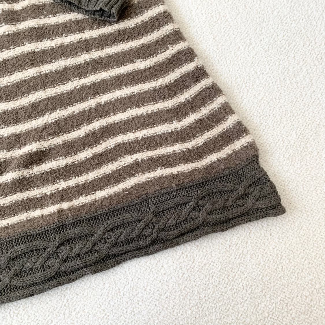 코코아 모리걸 스트라이프 니트 ops 상품이미지3