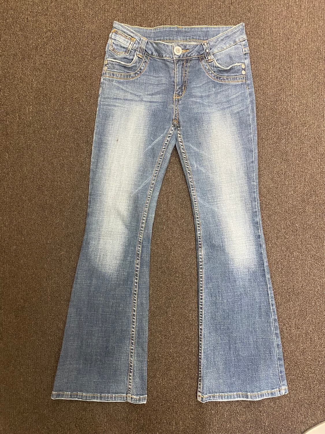 OS)Japanese vintage 여성 스터드 디테일 데님팬츠 상품이미지5