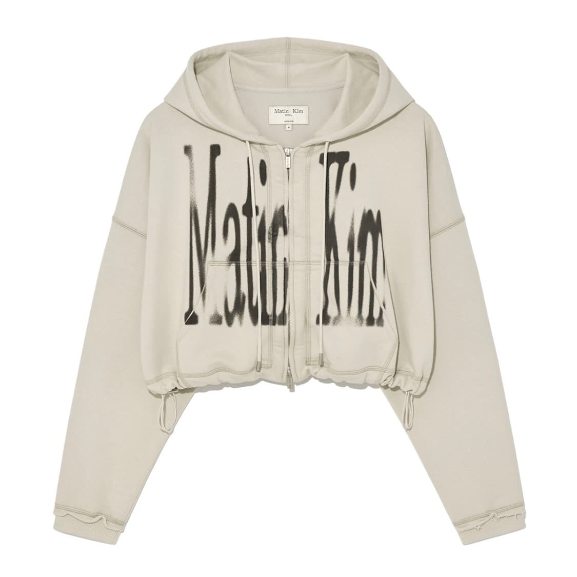 마뗑킴 빅 로고 크롭 후드집업 상품이미지1