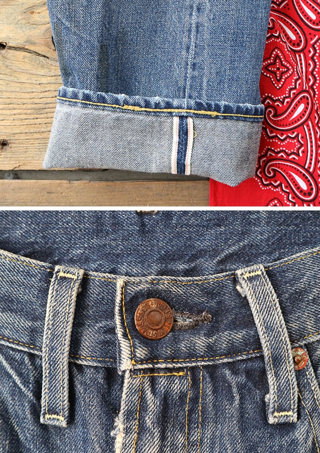 LVC LEVIS 리바이스 54 501ZXX 빅E 셀비지 데님 26-27 상품이미지5