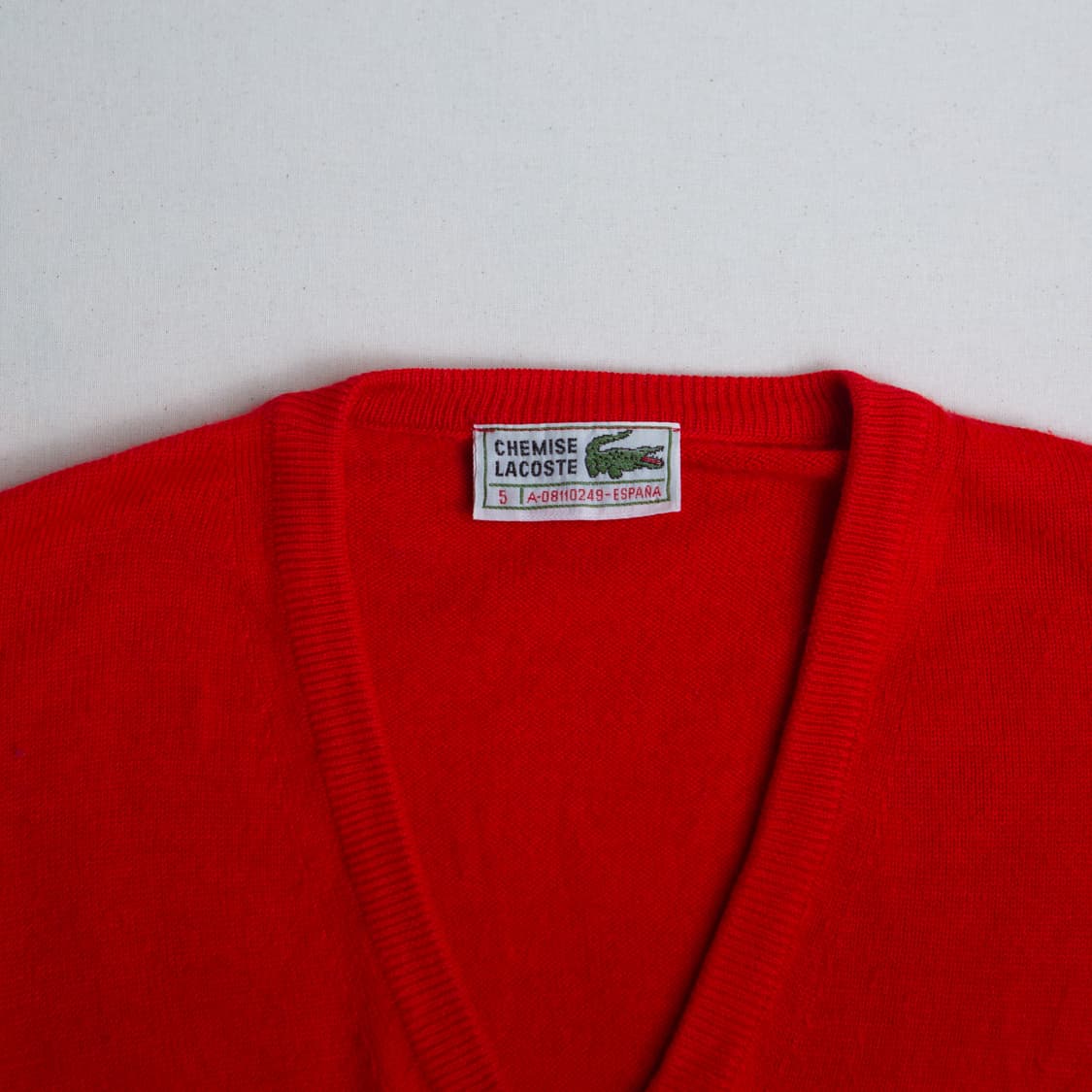 70s Chemise 라코스테 아크릴 V 넥 니트 스웨터 상품이미지3