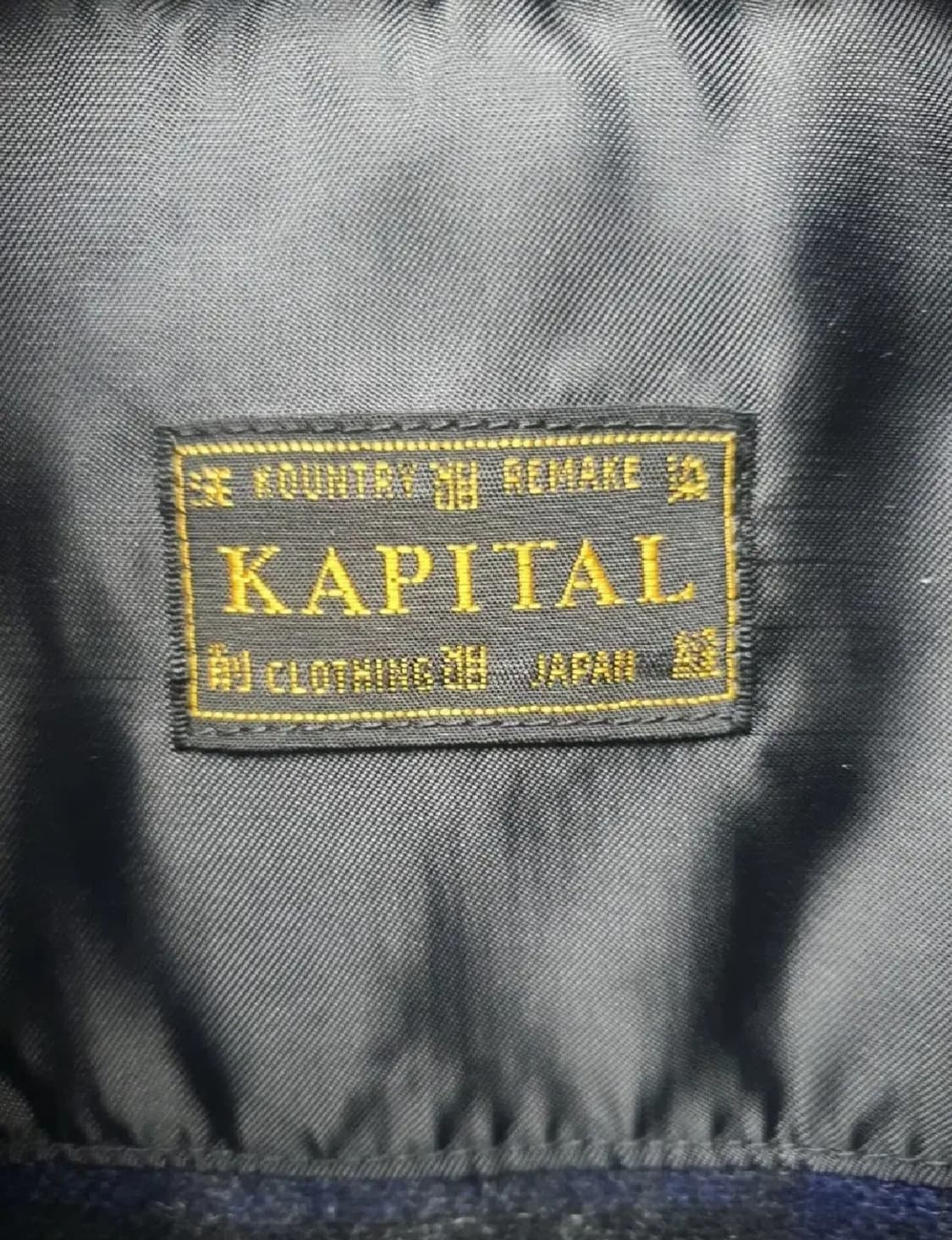 캐피탈 드리즐 오픈 콜라 체크 셔츠 네이비 상품이미지3