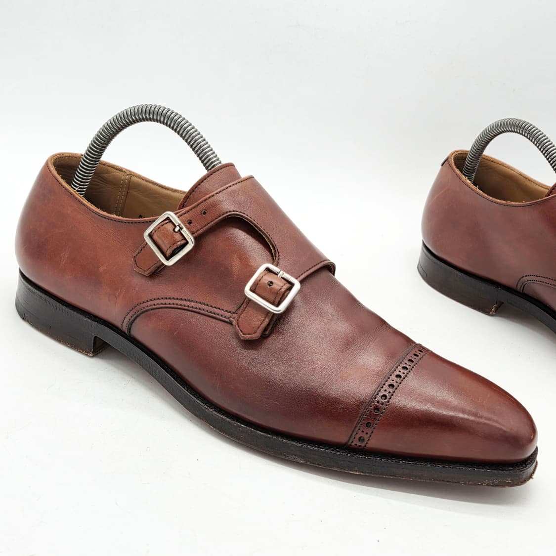 크로켓앤존스 더블 몽크 스트랩 슈즈 브라운 (7 1/2)   상품이미지6