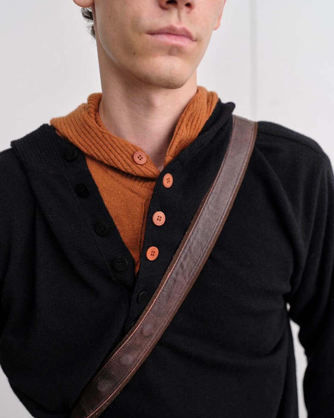 (새상품) [S] 컬러컬러 버튼후디 블랙 상품이미지1