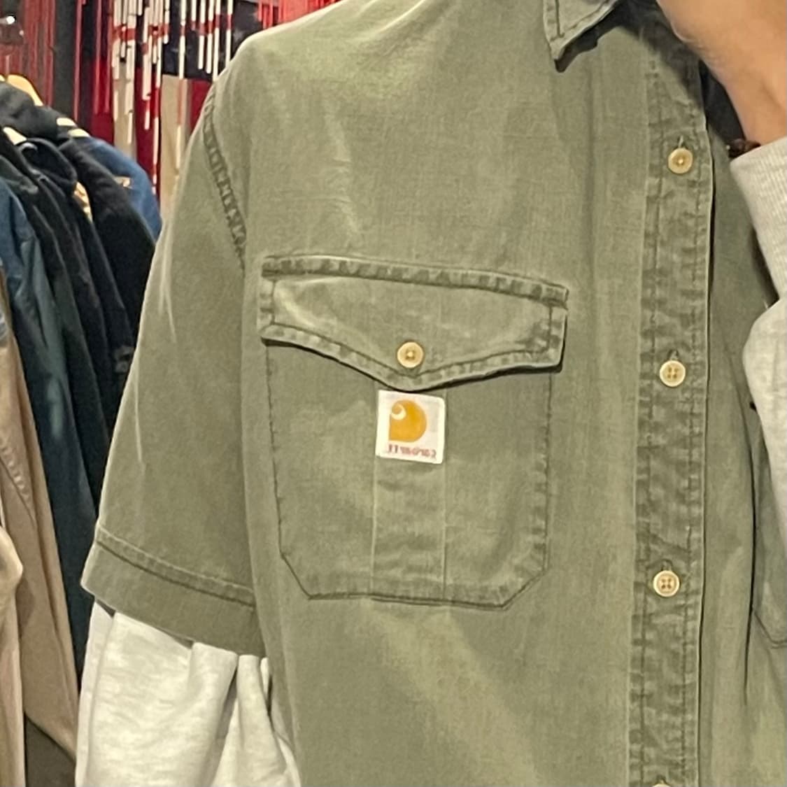 [IM] carhartt 칼하트 연카키 반팔셔츠 상품이미지5