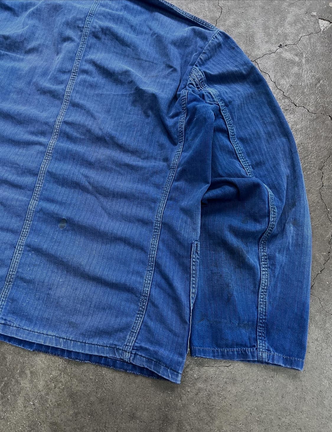 HARD SUN FADED HBT OLD 보로 헤링본트윌 프렌치워크자켓 상품이미지8