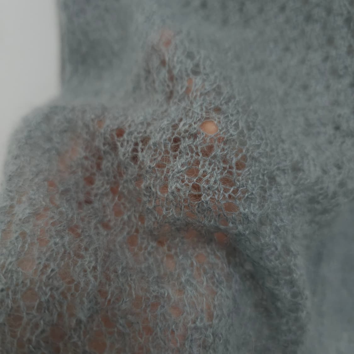 모헤어 혼방 레이스 펀칭 시스루 가디건 상품이미지7