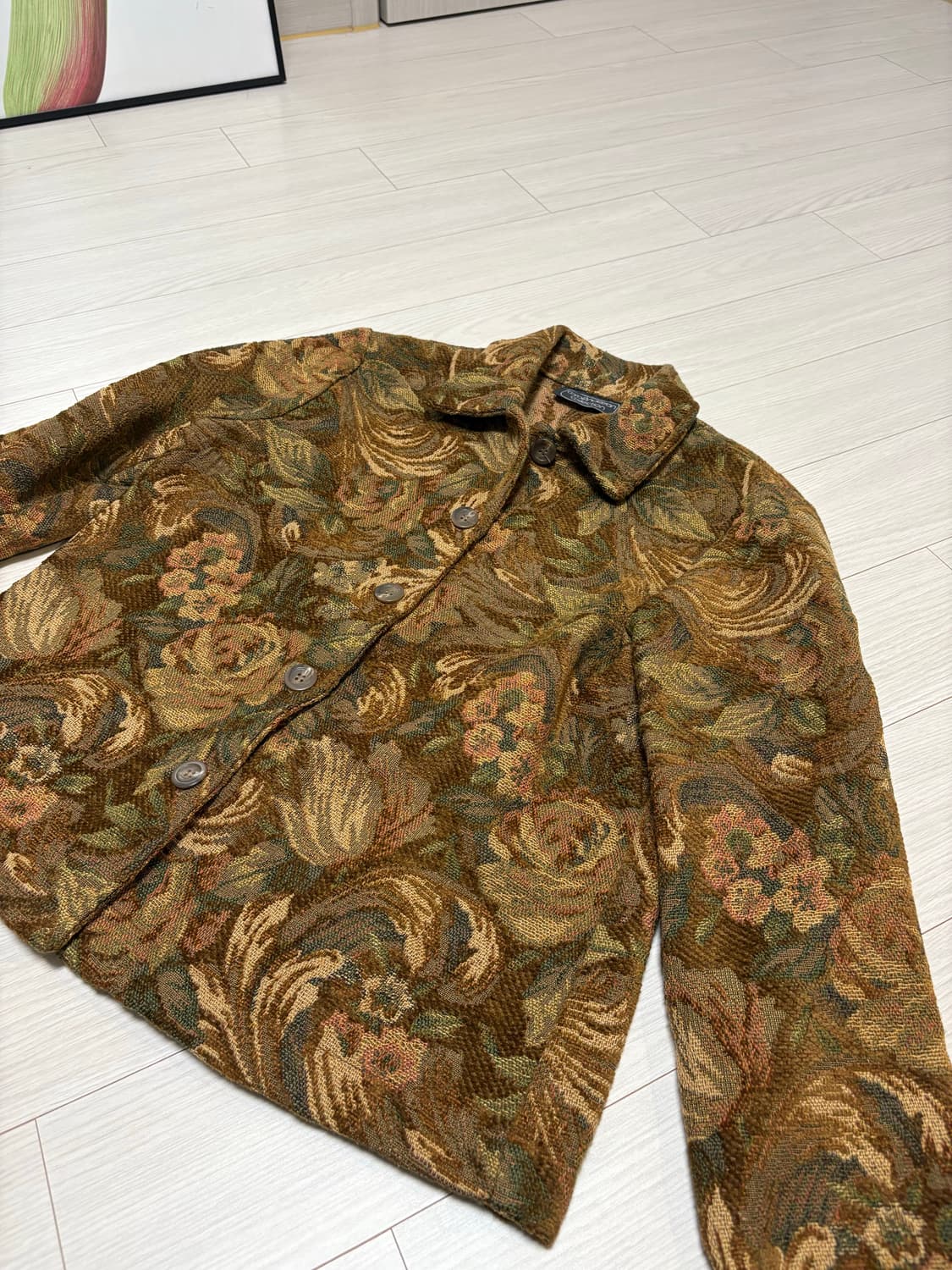 빈티지 패턴 자카드 자켓 55사이즈 상품이미지2