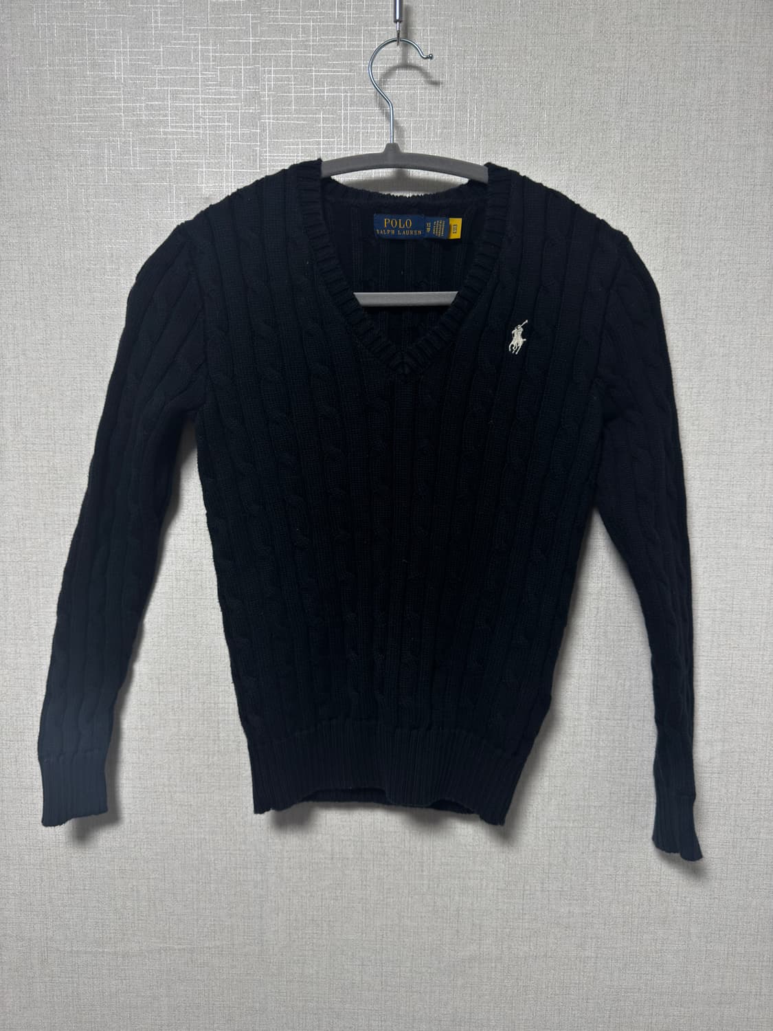 폴로 랄프로렌 V넥 꽈배기 니트 XS 상품이미지1
